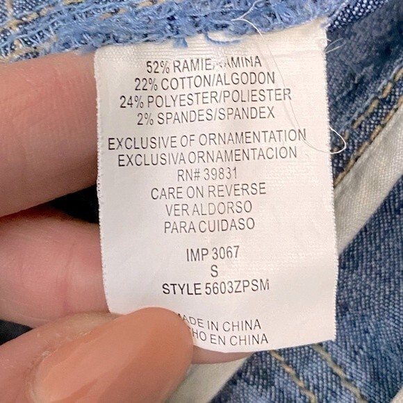 XOXO Young Girl’s Embroidered Jean Jacket - Picture 11 of 11